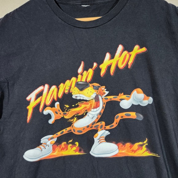 Pepsi Co Other - Flamin Hot Cheetos‎ T-Shirt Pepsi Co Cartoon Graphic Tee Black Mens Large No tag